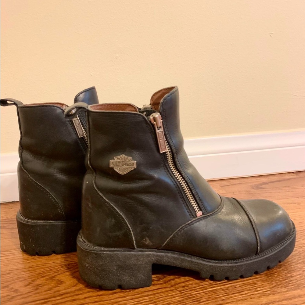 Harley-Davidson Black Combat & Moto Boots with Chunky Design and Sturdy Sole